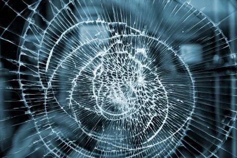 Broken glass abstract background Stock Photos