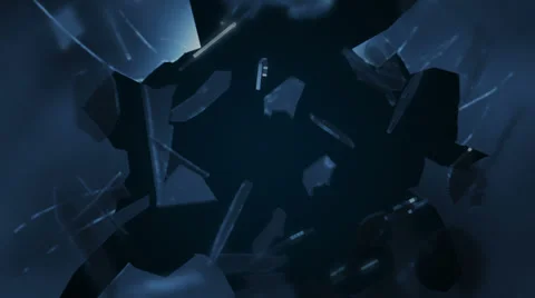 Broken glass with alpha matte Video stock 33847610