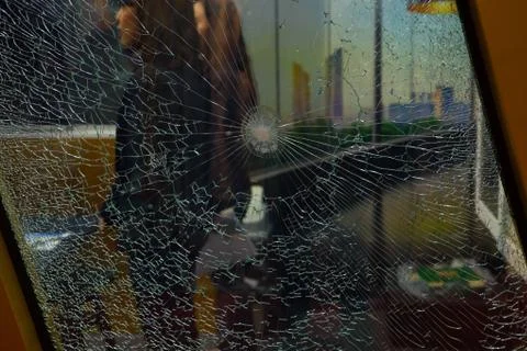 Broken glass for background pattern Stock Photos