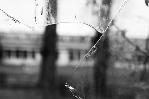 Broken glass background Stock Photos