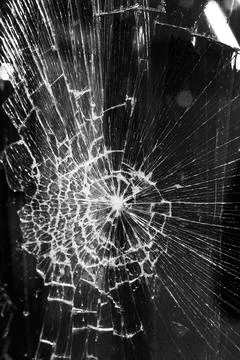 Broken glass background Stock Photos