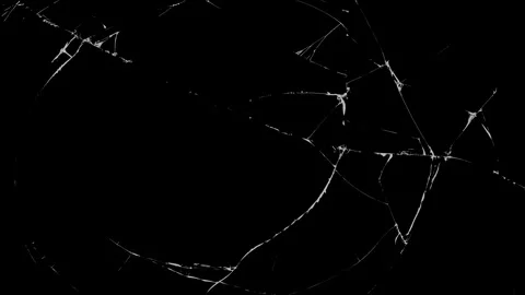 Broken glass effect on black background Stock-Footage 302477207
