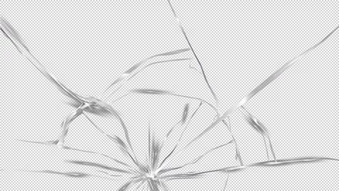 Broken glass effect. Motion graphics with cracking and breaking glass surfaces Stock Footage 327083099