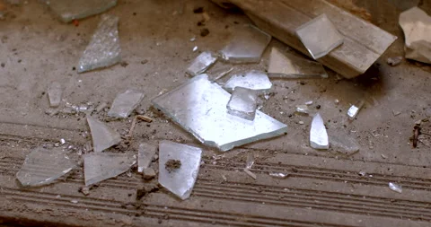Broken glass floor can be used creating visual effects movies video Stock Footage 243228767