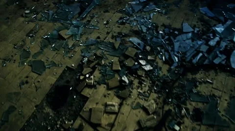 Broken Glass On The Floor Stock Footage 41765326