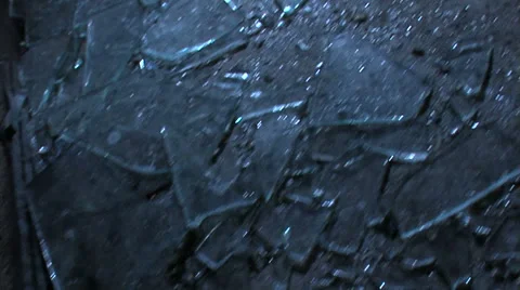 Broken glass on the floor Stock Footage 51649870