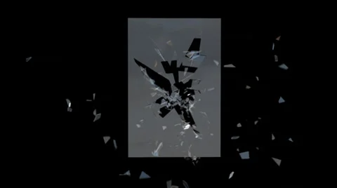 Broken glass - glas destruction - pre keyed with alpha Channel for easy use Video stock 33735730