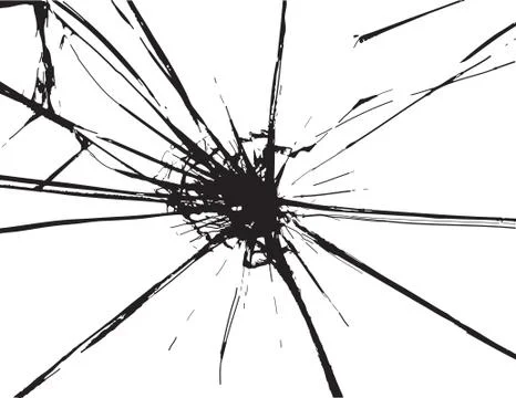 Broken glass Stock Illustration