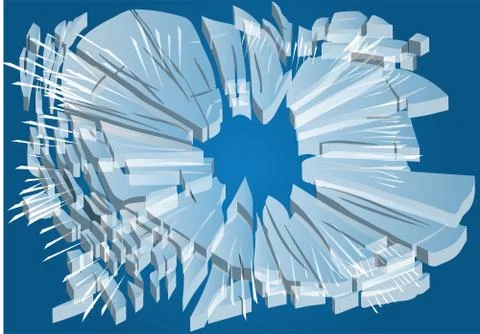 Broken glass Stock Illustration