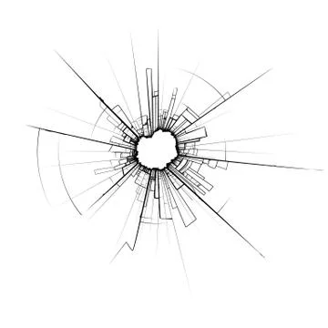 Broken glass Stock Illustration