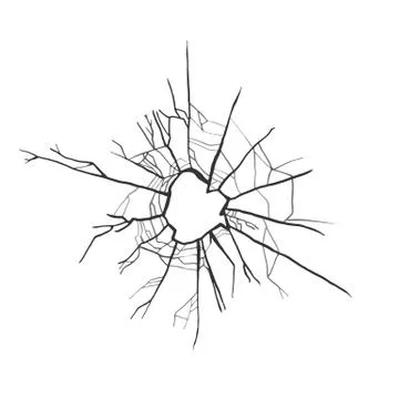 Broken glass. Illustrazione stock