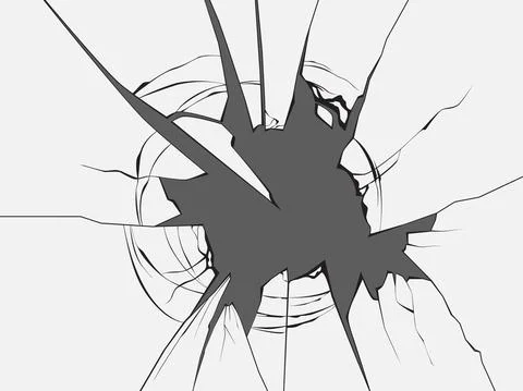 Broken glass. Stock Illustration