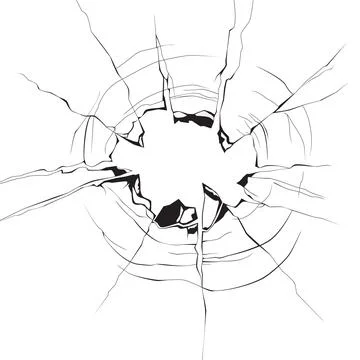 Broken glass. Stock Illustration