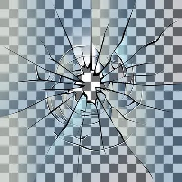 Broken glass. Stock Illustration