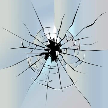 Broken glass. Stock Illustration