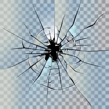 Broken glass. Stock Illustration