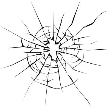 Broken glass. Stock Illustration