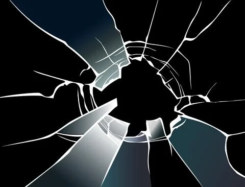 Broken glass. Stock Illustration