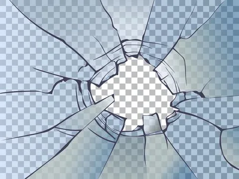 Broken glass. Stock Illustration