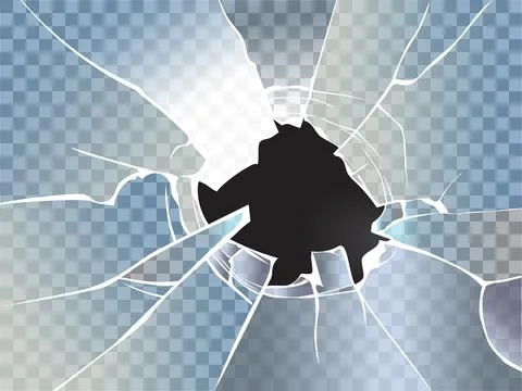 Broken glass. Stock Illustration