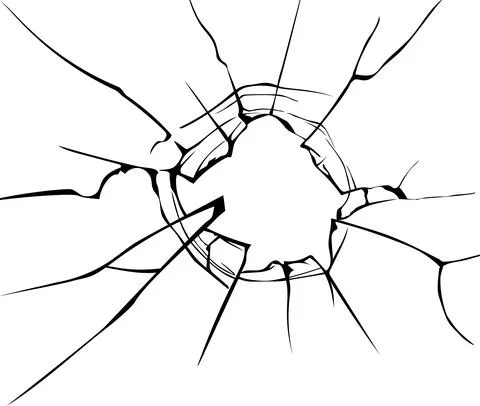 Broken glass. Stock Illustration