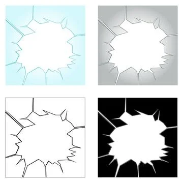 Broken glass Ilustración de archivo