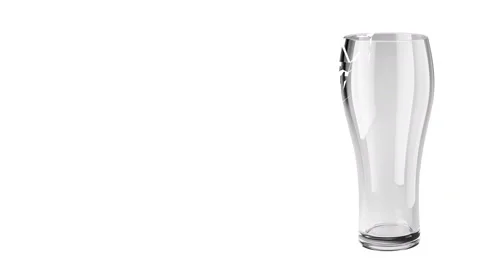 Broken glass isolated on white background. Stock Footage 236418426