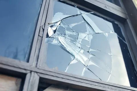 Broken glass Foto stock