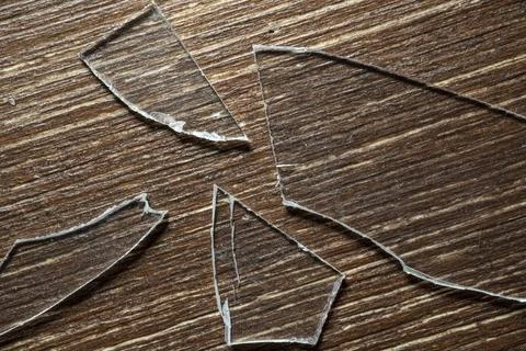 Broken glass Stockfoto's