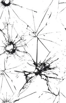 Broken glass seamless vector pattern,grunge effect isolated on white background Illustrazione stock