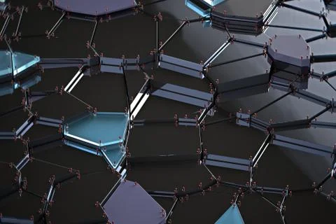 Broken glass with sharp pieces over black background Stock Illustration