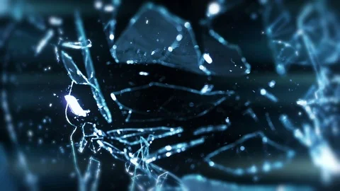 Broken Glass In Slow Motion With Lens Fl, Stock Video