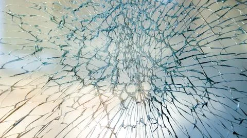 Broken glass surface texture. Background for banner, background for texture Stock Photos
