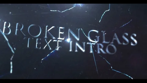 BROKEN GLASS TEXT INTRO Stock After Effects
