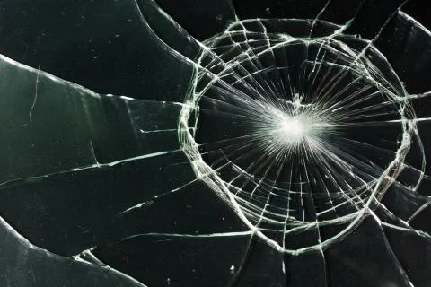 Broken glass texture. Stock Photos