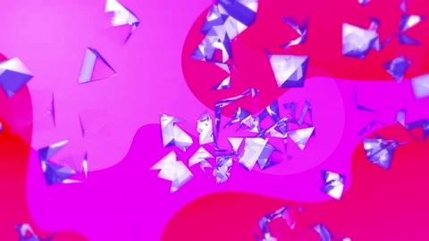 Broken Glass triangles gradient background. VJ Seamless loop background. Stock Footage 96230038