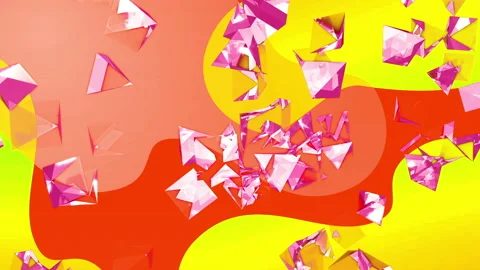 Broken Glass triangles gradient background. VJ Seamless loop background. Stock Footage 96230070