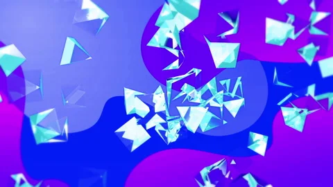 Broken Glass triangles gradient background. VJ Seamless loop background. Stock Footage 96230156