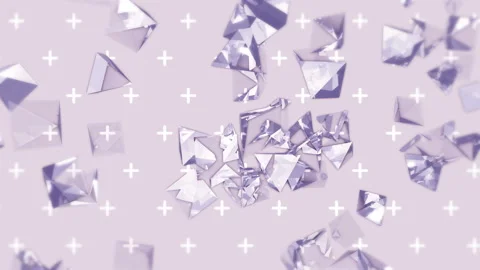 Broken Glass triangles gradient background. VJ Seamless loop background. 스톡 동영상 96230203