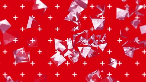 Broken Glass triangles gradient background. VJ Seamless loop background. Stock Footage 96230294