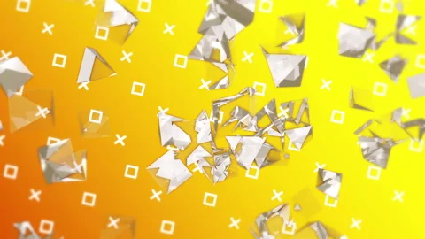 Broken Glass triangles gradient background. VJ Seamless loop background. Stock Footage 96230547