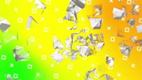 Broken Glass triangles gradient background. VJ Seamless loop background. Stock Footage 96230682