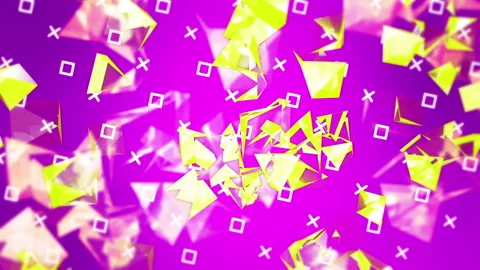 Broken Glass triangles gradient background. VJ Seamless loop background. Stock Footage 96270523