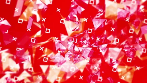 Broken Glass triangles gradient background. VJ Seamless loop background. Stock Footage 96270729