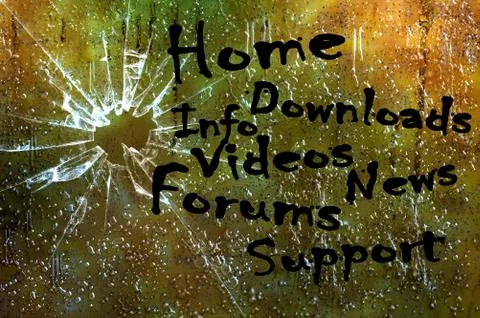 Broken glass website Stock Illustration