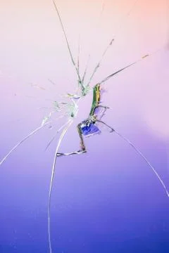 Broken glass window Stock Photos