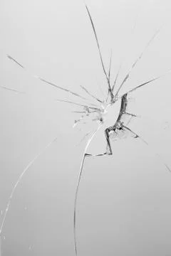 Broken glass window Stock Photos