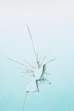 Broken glass window Stock Photos