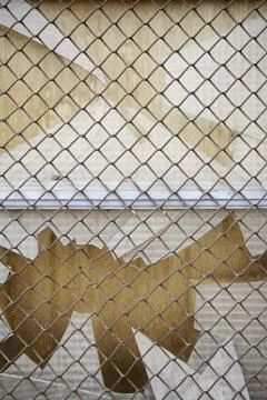 Broken glass in the window Stock Photos