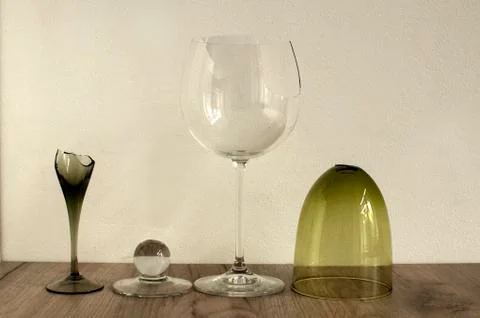 Broken glasses closeup Stock Photos